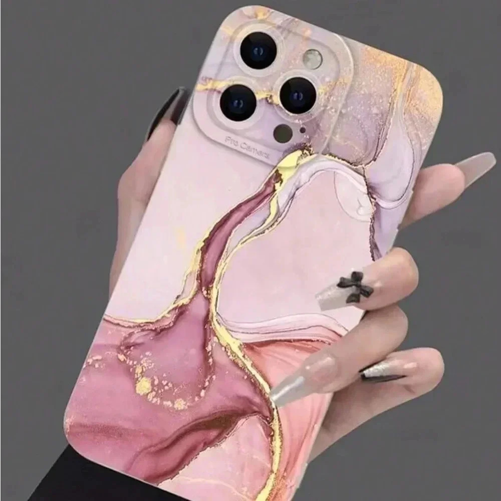 ⚠️Clearance iPhone 12/Pro/Pro Max Pink Marble Phone Case - Picture 2 of 3